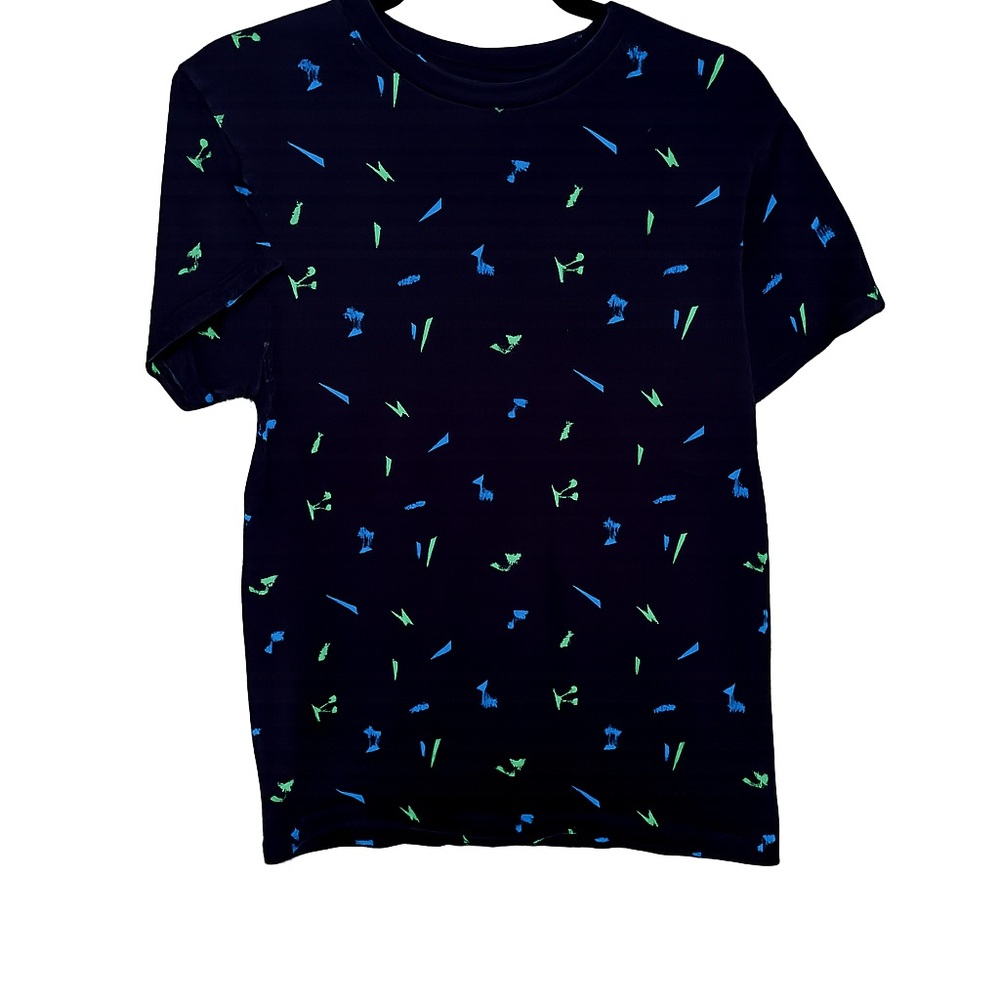 Volcom Men’s Small Graphic T-Shirt | Blue & Green Print | Casual Skate